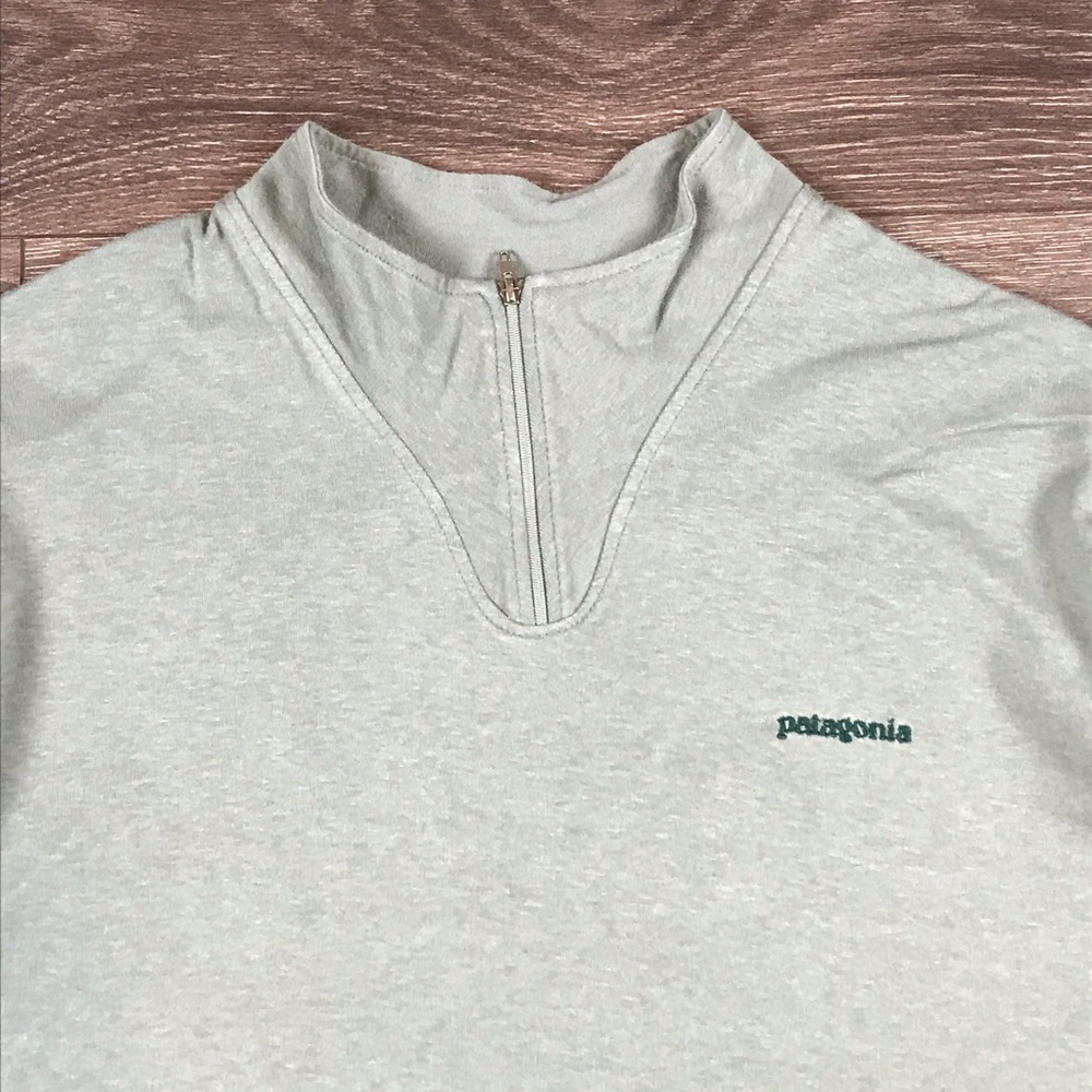 Patagonia Men’s Vintage 90’s Light Green Sporty Style Pullover Gym Wear Sweater - Picture 2 of 7